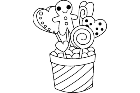 Coloriage Friandises 02 – 10doigts.fr